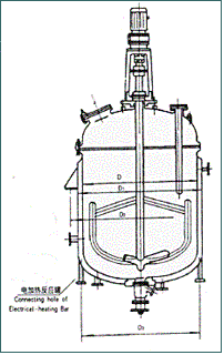 搪玻璃電加熱反應罐50L-3000L